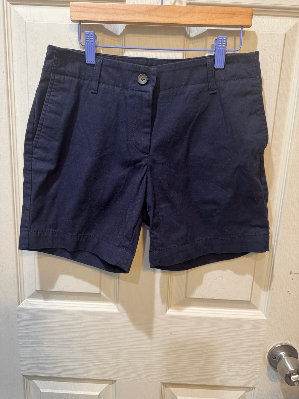 Talbots Navy Cotton Bermuda Shorts